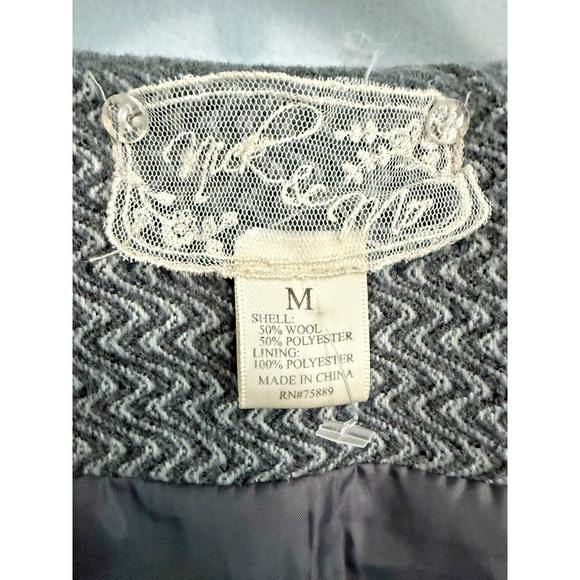 Vtg Anthropologie Nick & Mo WomensWool Coat Retro Ruffle Whimsicore - Picture 7 of 7